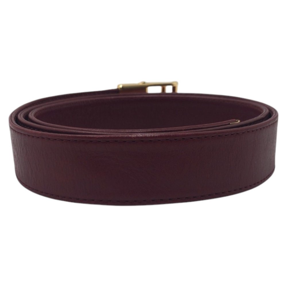 Christian Dior Vintage Red Gold Leather D9306 Belt for Women - Picture 2 of 5